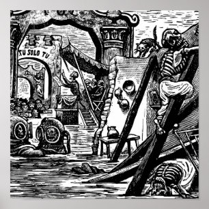 Skeleton Pirates um 1951 Poster