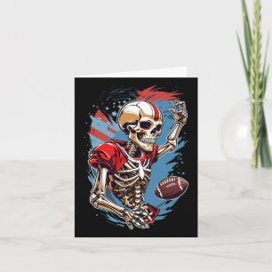 Skeleton Playing American Footbyll Abstrakt Graphi Karte