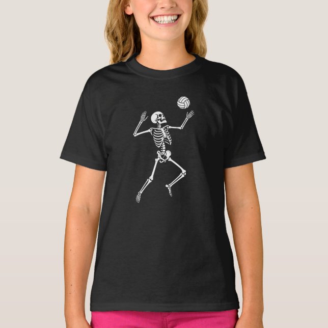 skeleton plays volleyball  T-Shirt (Vorderseite)