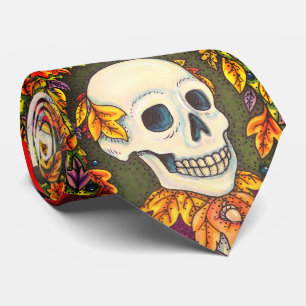 SKELETON PORTRAIT, SKULL, AUTOMNE LAISSE CRAVATE