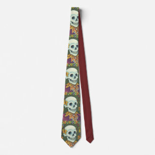 SKELETON PORTRAIT, SKULL, AUTUMNVERLÄNGERUNG KRAWATTE