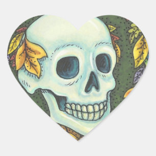 SKELETON PORTRAIT, SKULL HALLOWEEN STICKERS SHEET