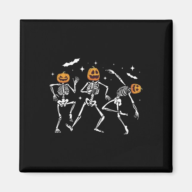 Skeleton Pumpkin Halloween Magnet (Vorne)