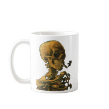 Skeleton Rauchen Van Gogh Art