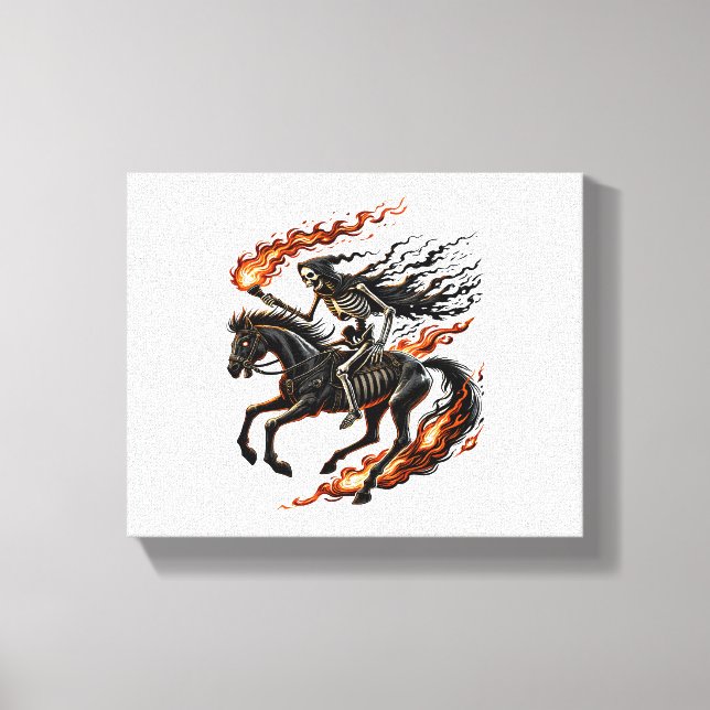 Skeleton Reiten Leinwanddruck (Vorderseite)