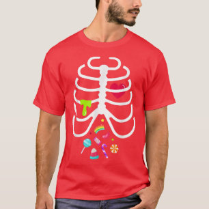 Skeleton Rib Cage Coeur Melt Candy mignon T-Shirt
