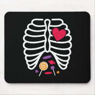Skeleton Rib Cage Funny Halloween Boys Girls Mousepad