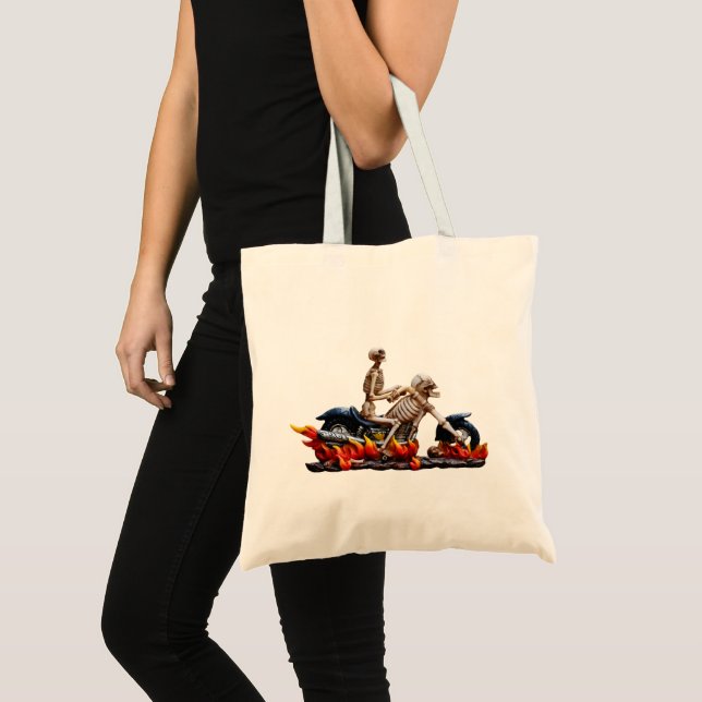 Skeleton Rider Tote Bag Tragetasche (Vorderseite (Produkt))