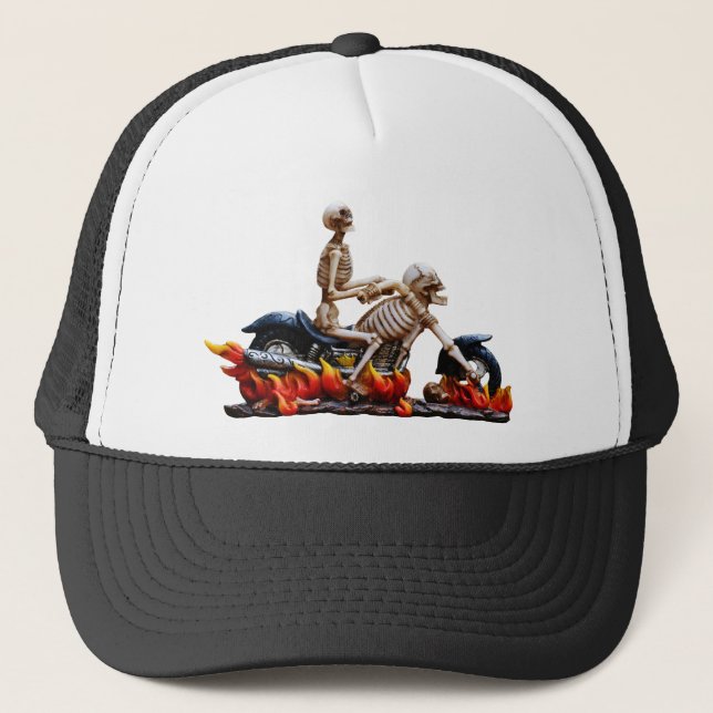 Skeleton Rider Truckerkappe (Vorderseite)