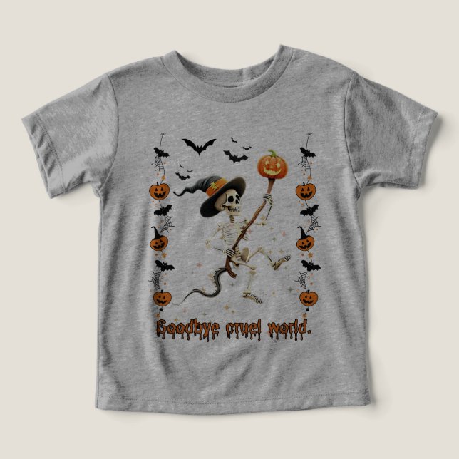 Skeleton Riding a Broomstick Halloween (Design Vorderseite)