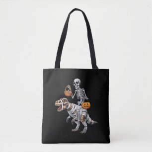 Skeleton Riding Mummy Dinosaur T rex Halloween Spa Tasche