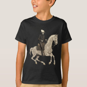 Skeleton Riding Pferd Cowboy Horse Lover Halloween T-Shirt