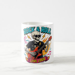 Skeleton Rock Gitarren Tasse - Lustige Rock And Ro