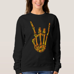 Skeleton Rock Hand Lazy Halloween Kostüm Coolen Bö Sweatshirt