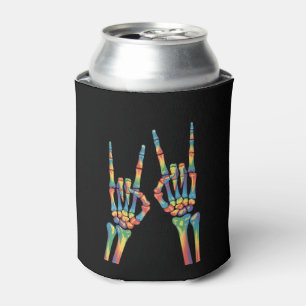 Skeleton Rock Hand Rainbow LGBTQ Gay Lesbian Prix Dosenkühler