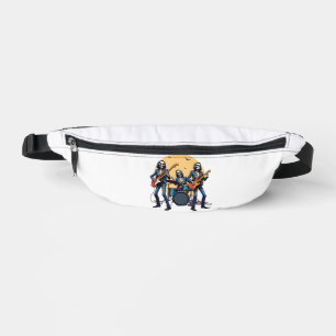 Skeleton Rockband � Lustiges Halloween-Shirt Bauchtasche