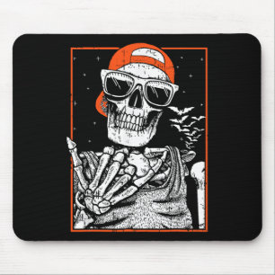 Skeleton Rocker Hand Halloween Kostüm Coole Musik Mousepad