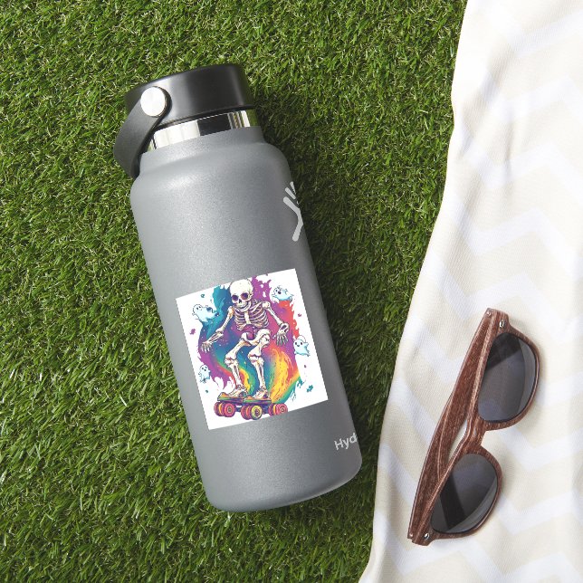 Skeleton Roller Skater Aufkleber (HydroFlask Insitu)