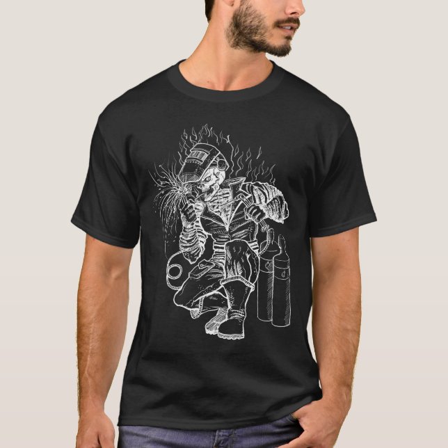 Skeleton Schweißer T-Shirt (Vorderseite)