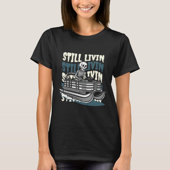Skeleton-See - Bootfahren Pontonboot  T-Shirt (Vorderseite)
