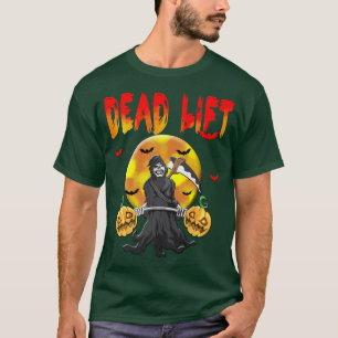 Skeleton Sensann Workout Halloween Weight T-Shirt