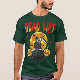 Skeleton Sensann Workout Halloween Weight T-Shirt