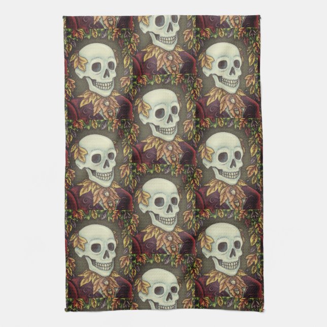 SKELETON, SERVIETTE DE CUISINE GOTHIQUE GENTLEMAN (Vertical)