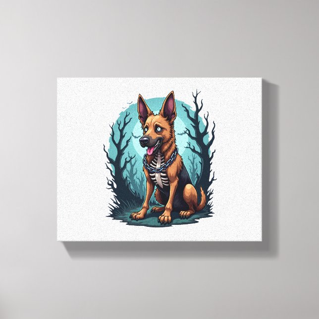 Skeleton Shepherd Dog Leinwanddruck (Vorderseite)