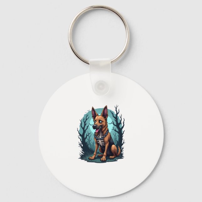 Skeleton Shepherd Dog Schlüsselanhänger (Vorderseite)