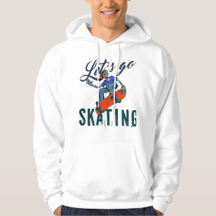 Skeleton Skateboarding T-Shirt Street Art Skaten Hoodie