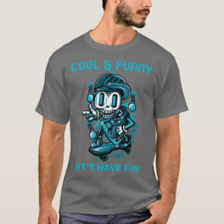 Skeleton Skater Lasse Spaß haben T-Shirt