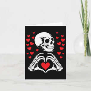Skeleton Skull Hands Herz Valentinstag Funny Bo Karte