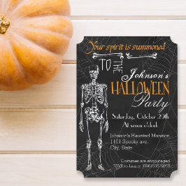 Skeleton Spider Web Spirit Halloween-Party Einladung