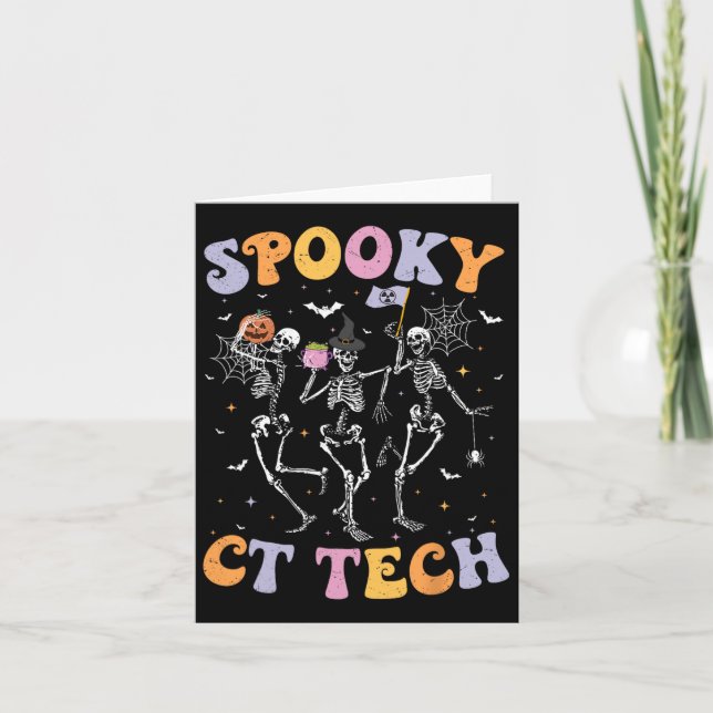Skeleton Spooky Ct Tech Computertomographie Tech H Karte (Vorderseite)