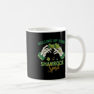 Skeleton St Patricks Day Kleeblatt aufrollen Kaffeetasse