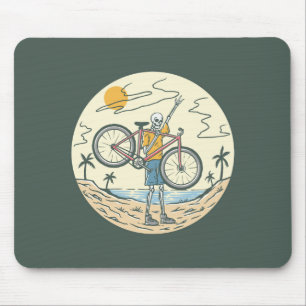 Skeleton Summer Bike Mousepad