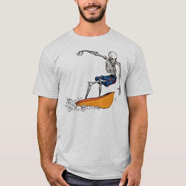 Skeleton Surfer-Typ-T - Shirt (Vorderseite)