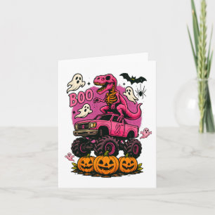 Skeleton T Rex Dinosaur Monster Truck Pumpkin Brea Karte
