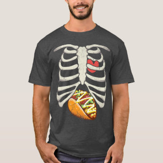 Skeleton Taco Fans Food Eating Lover Funny Pregna T-Shirt