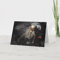 Skeleton Tells a Funny Joke for Halloween