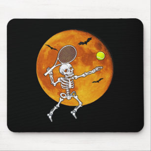 Skeleton Tennis Halloween Racket Ll Mousepad