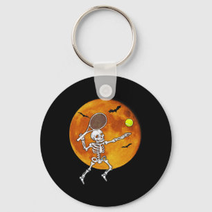 Skeleton Tennis Halloween Racket Ll Schlüsselanhänger