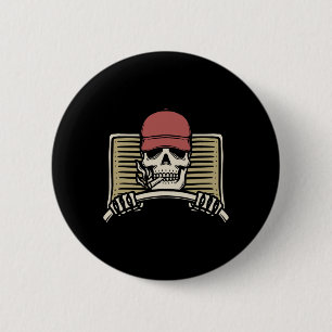 Skeleton Trucker Lazy Halloween Kostüm Skull Truc Button