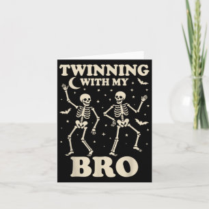 Skeleton Twin Boys Girls Best Friend, Halloween Sk Karte