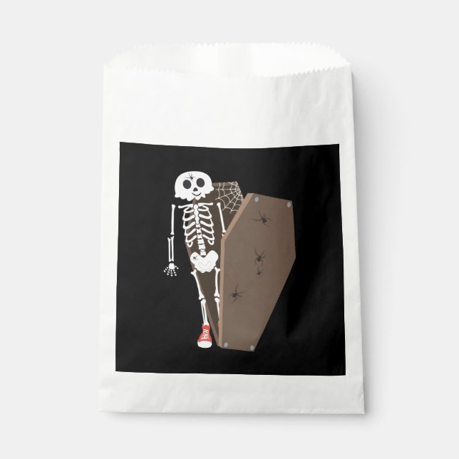 Skeleton und Coffin Halloween Design Geschenktütchen (Vorderseite)