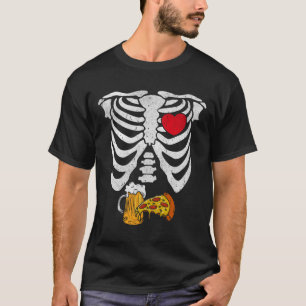 Skeleton Vater Halloween Pregnancy Couches Kostüme T-Shirt