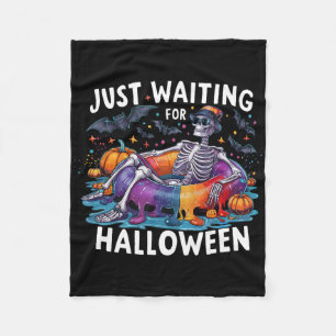Skeleton Wartete nur zu Halloween Spooky-Saison Fleecedecke