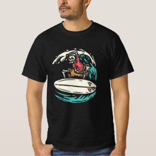 SKELETON WAVE RIDER SURF WAVES T-Shirt