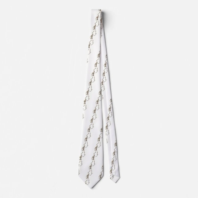 Skeleton Waving Necktie Krawatte (Vorderseite)