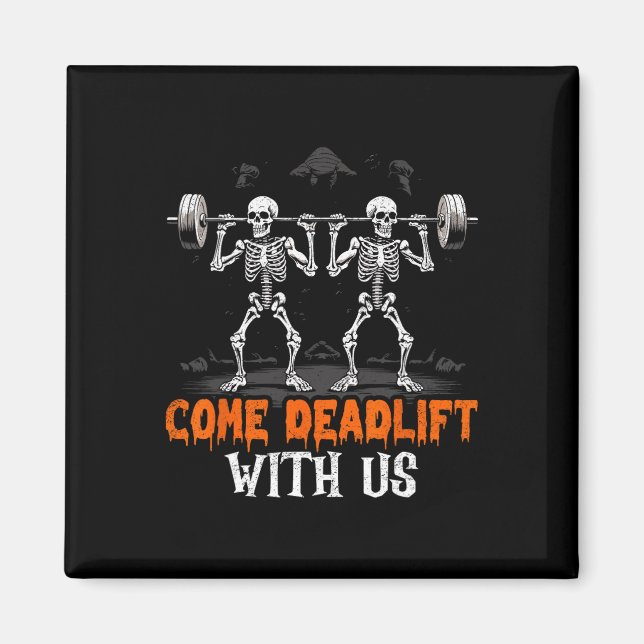 Skeleton Weightlifter Bodybuilder Workout-Fitness Magnet (Vorne)